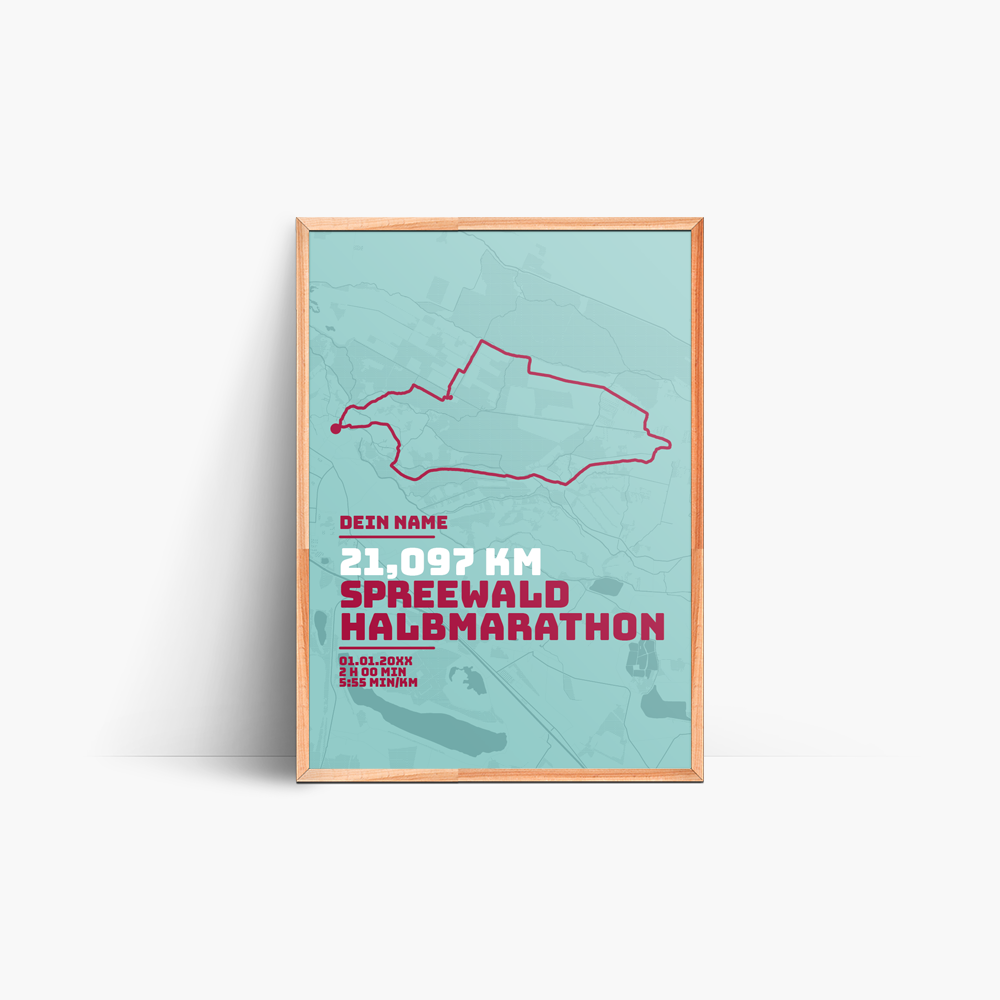 Spreewald Marathon/Halbmarathon-Poster – Deine Personalisierte Poster Erinnerung an den Spreewald Marathon