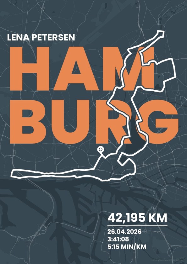 Fanplakat Herbstlauf als Poster mit Strecke