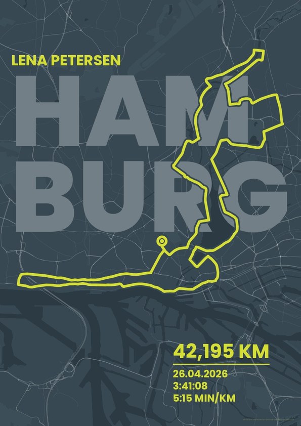 Fanplakat Leuchtweste als Poster mit Strecke