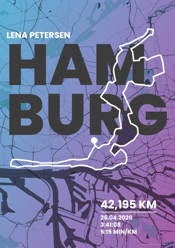 Fanplakat Blaue Stunde als Poster mit Strecke