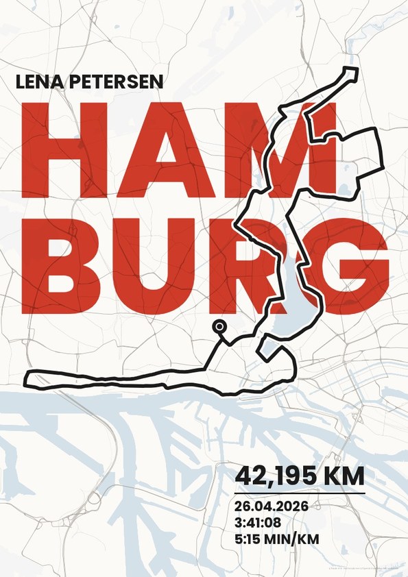 Fanplakat Kreide als Poster mit Strecke