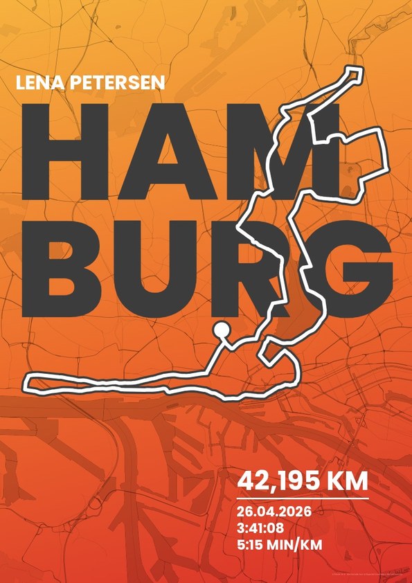 Fanplakat Endspurt als Poster mit Strecke