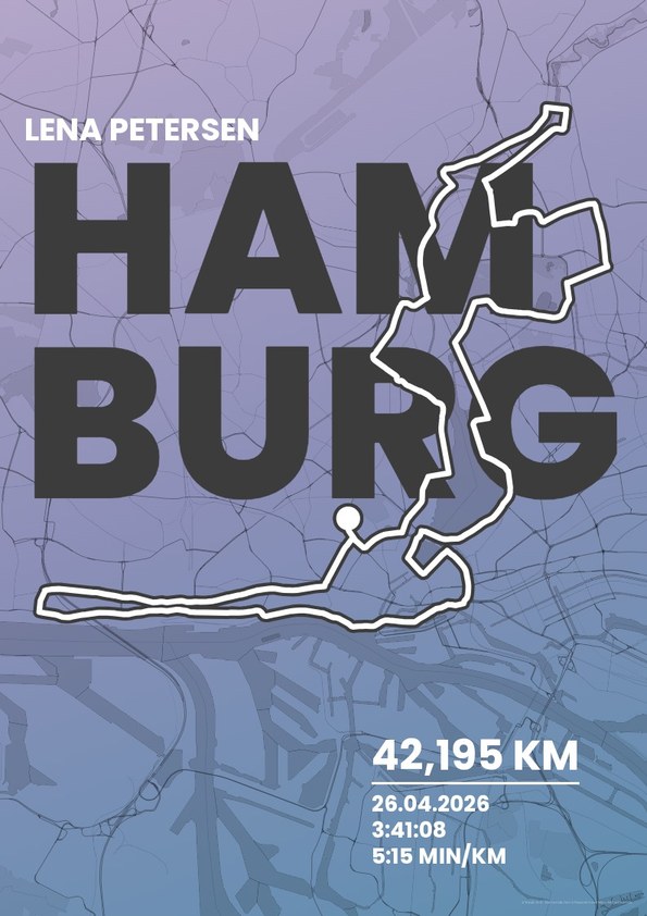 Fanplakat Morgengrauen als Poster mit Strecke