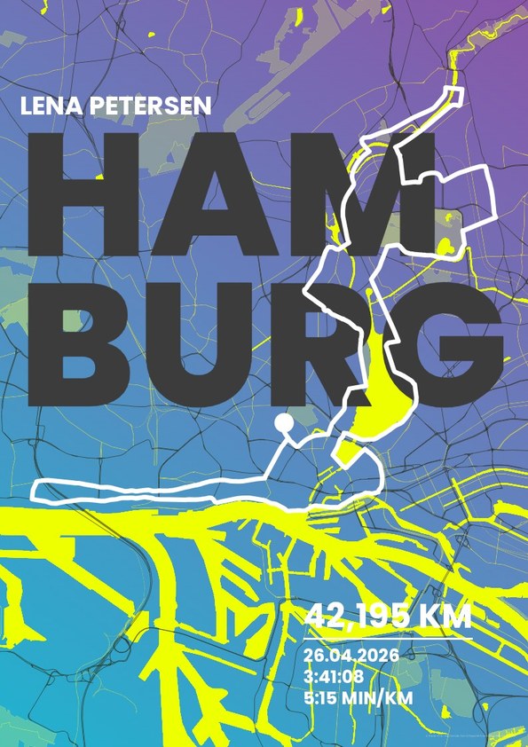 Fanplakat Stadionlicht als Poster mit Strecke