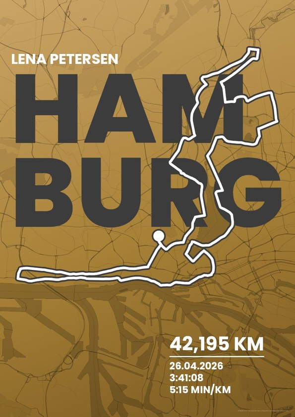 Fanplakat Treppchen als Poster mit Strecke