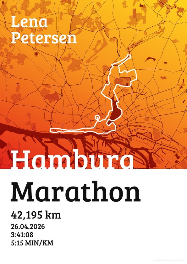 Urkunde Laktat als Poster mit Strecke