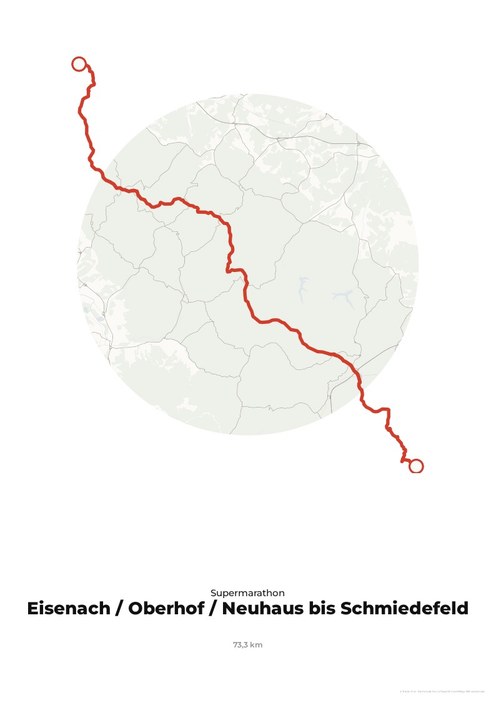 Strecke GutsMuths-Rennsteiglauf – Supermarathon