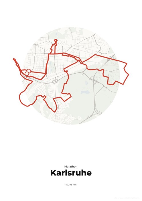 Strecke Karlsruhe Marathon
