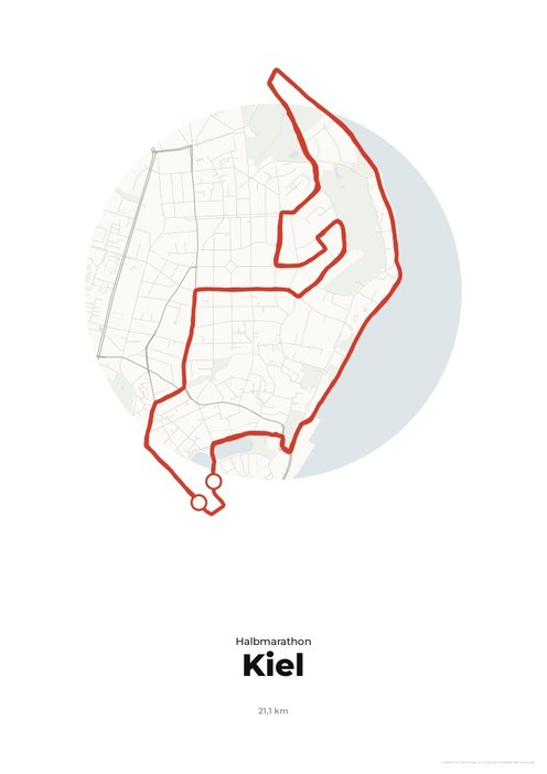 Strecke Kiel.Lauf powered by Förde Sparkasse – Halbmarathon