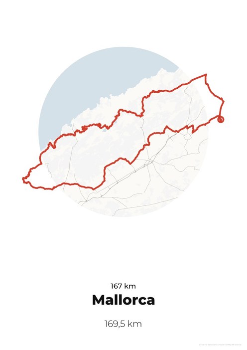 Poster mit der Strecke des Mallorca 167