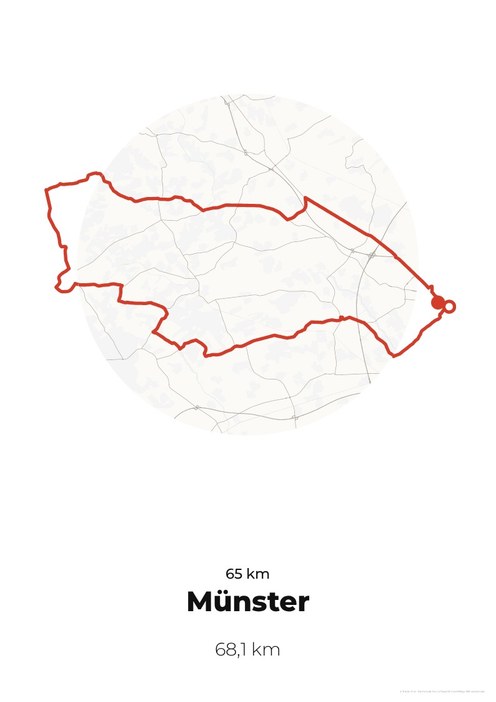 Strecke Münsterland Giro 65 km