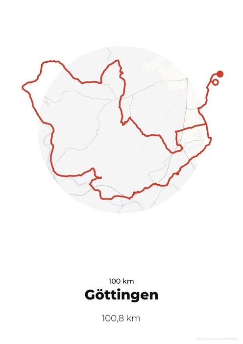 Strecke Tour d’Energie 100 km