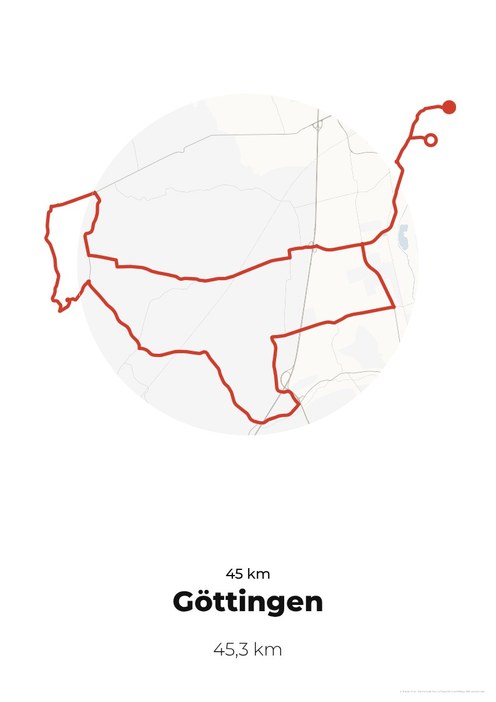 Strecke Tour d’Energie 45 km