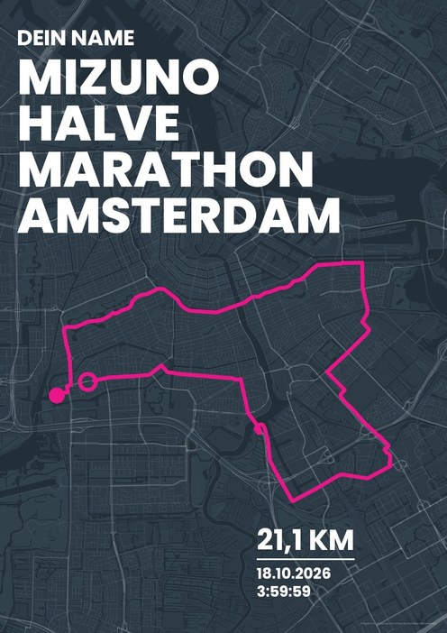 Mizuno Halve Marathon Amsterdam im Design Bestzeit Stadtlauf