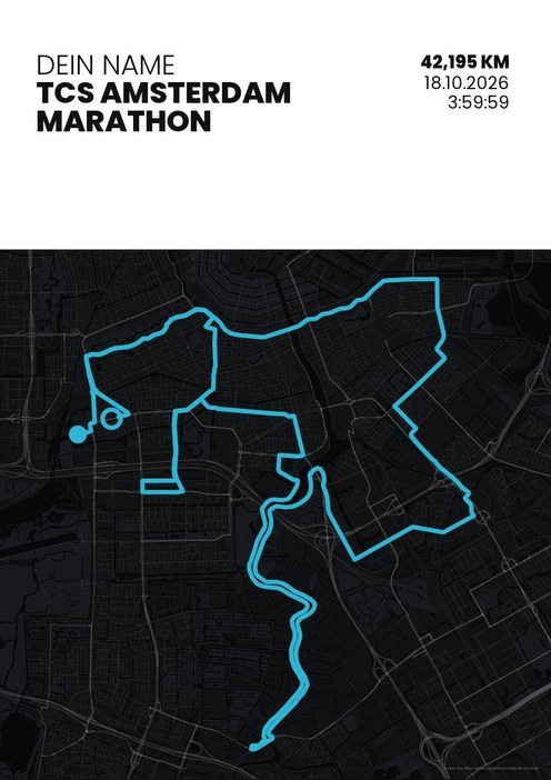 TCS Amsterdam Marathon im Design Zielband Stirnlampe