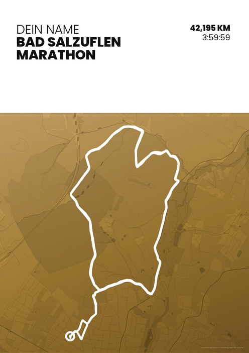 Bad Salzuflen Marathon im Design Zielband Treppchen
