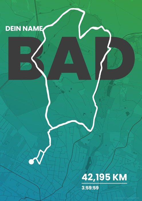 Bad Salzuflen Marathon im Design Fanplakat Küstenlauf