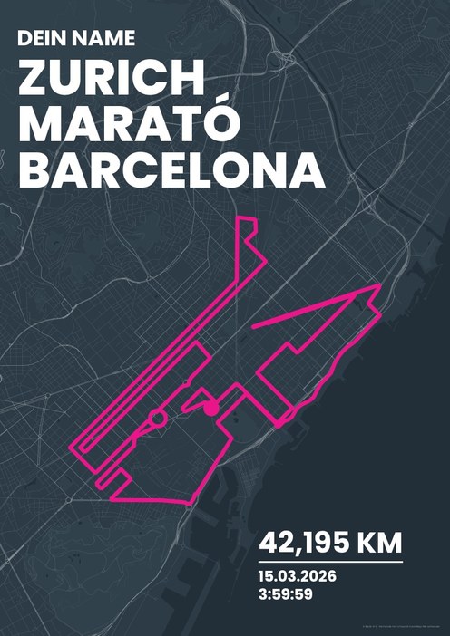 Zurich Marató Barcelona im Design Bestzeit Stadtlauf