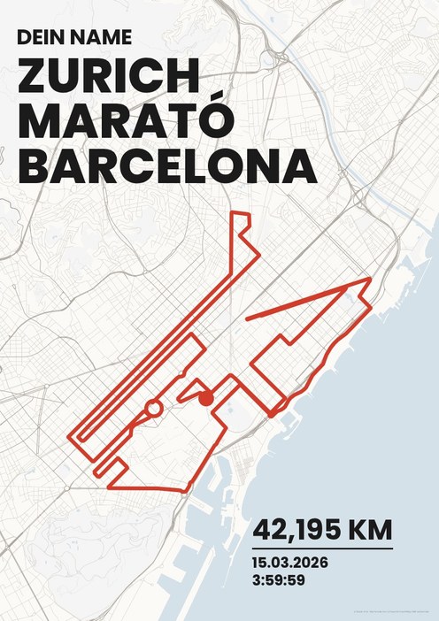 Zurich Marató Barcelona im Design Bestzeit Kreide