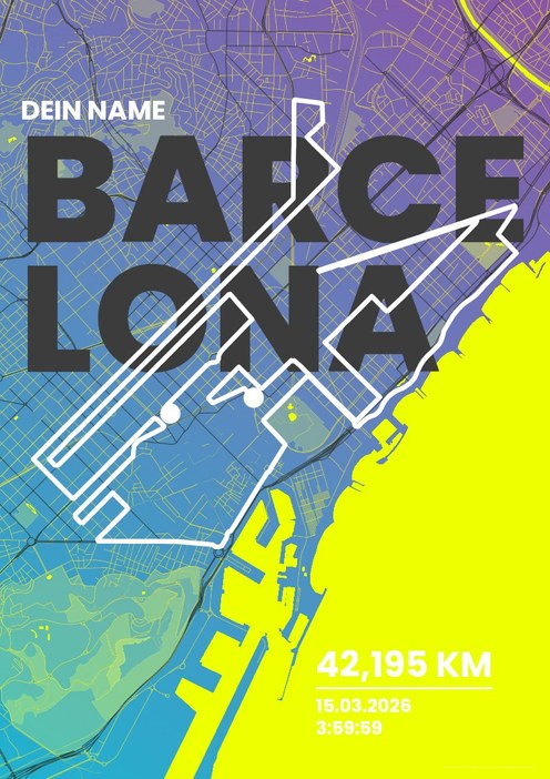 Zurich Marató Barcelona im Design Fanplakat Stadionlicht