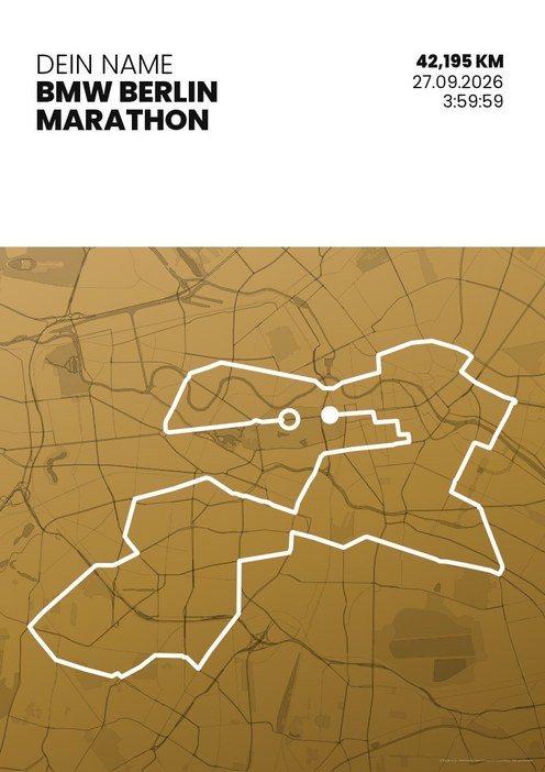 BMW Berlin-Marathon im Design Zielband Treppchen