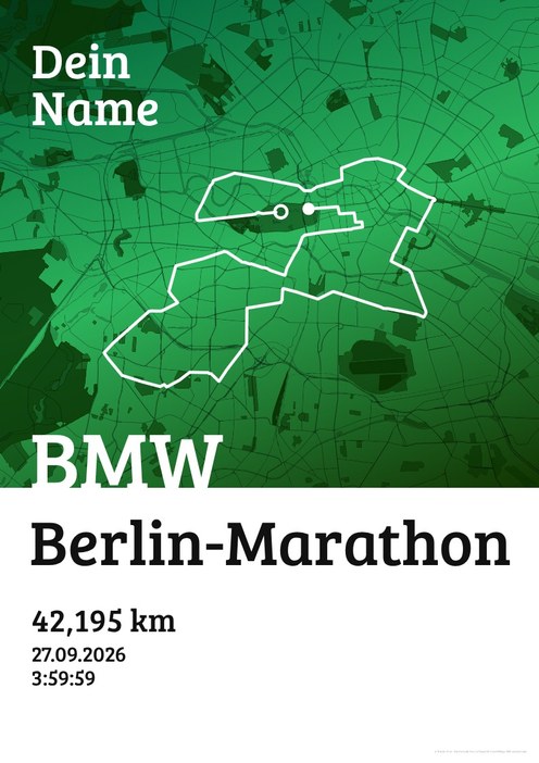 BMW Berlin-Marathon im Design Urkunde Waldlauf