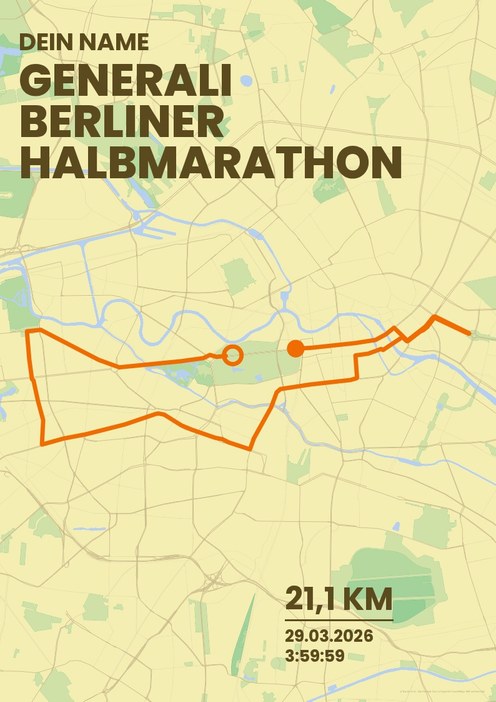 Generali Berliner Halbmarathon im Design Bestzeit Morgenlauf