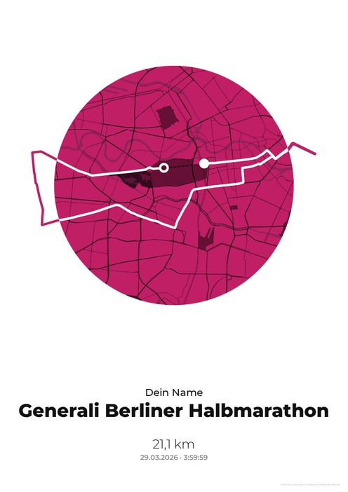 Generali Berliner Halbmarathon im Design Medaille Zielparty