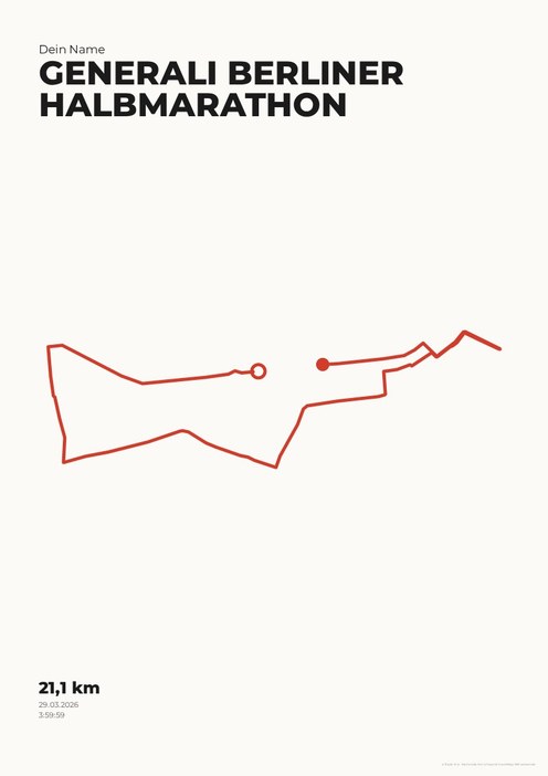 Generali Berliner Halbmarathon im Design Ruhepuls Kreide