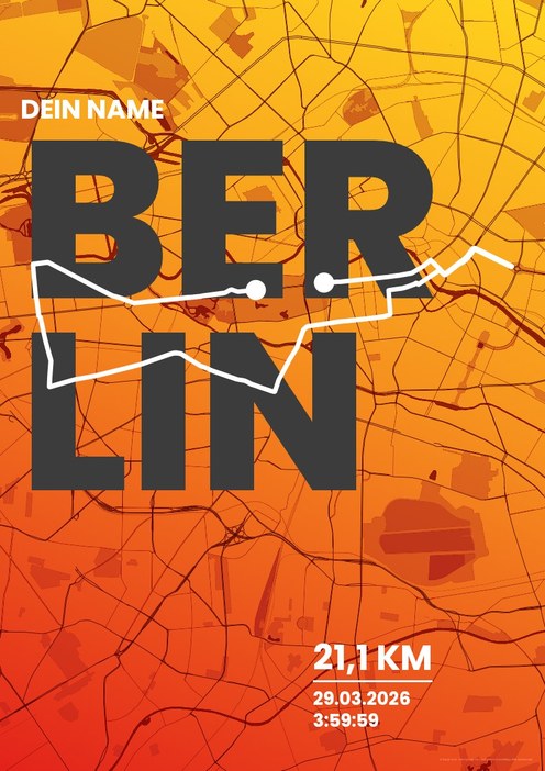 Generali Berliner Halbmarathon im Design Fanplakat Laktat