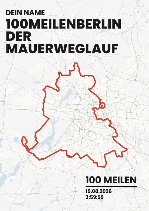 100MeilenBerlin – Der Mauerweglauf im Design Bestzeit Kreide