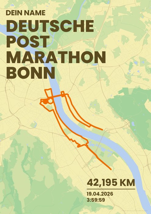 Deutsche Post Marathon Bonn im Design Bestzeit Morgenlauf