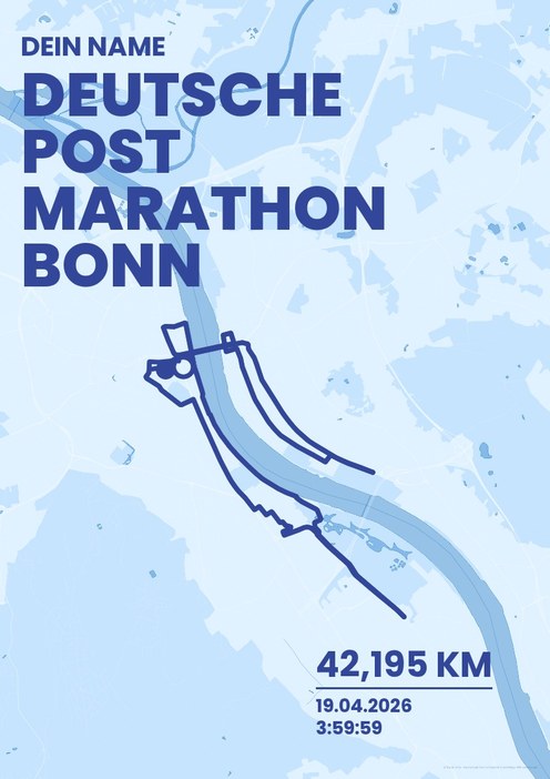 Deutsche Post Marathon Bonn im Design Bestzeit Regenlauf
