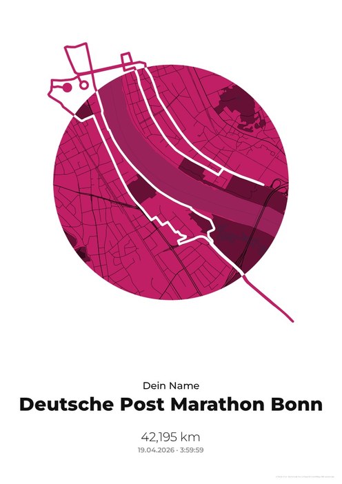 Deutsche Post Marathon Bonn im Design Medaille Zielparty