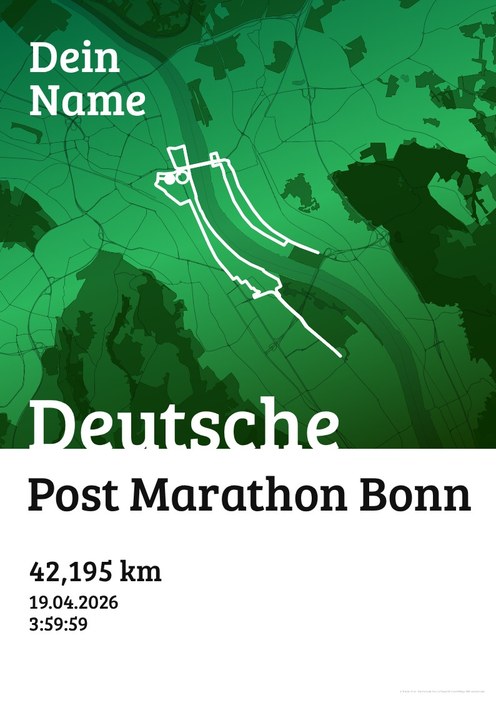 Deutsche Post Marathon Bonn im Design Urkunde Waldlauf