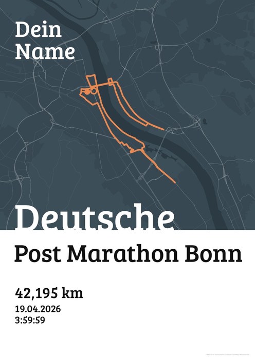 Deutsche Post Marathon Bonn im Design Urkunde Herbstlauf