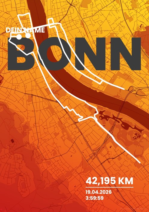 Deutsche Post Marathon Bonn im Design Fanplakat Laktat