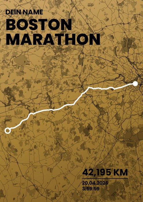 Boston Marathon im Design Bestzeit Siegerehrung