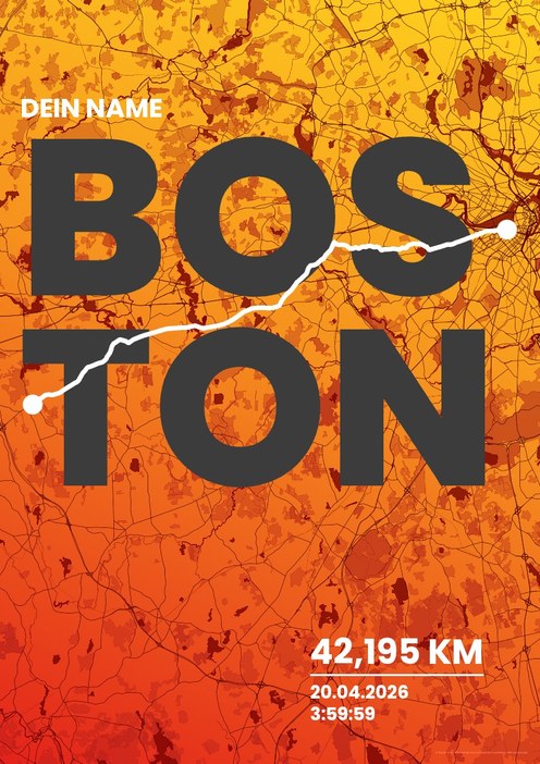 Boston Marathon im Design Fanplakat Laktat
