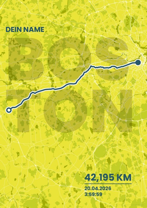 Boston Marathon im Design Fanplakat Isotonisch