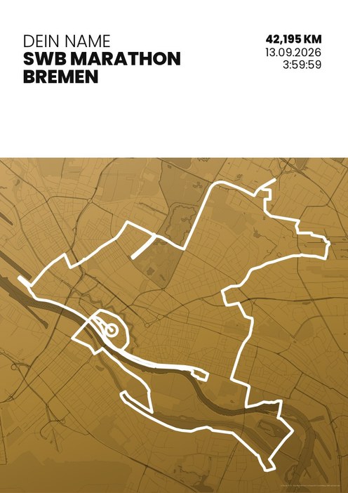 swb-Marathon Bremen im Design Zielband Treppchen