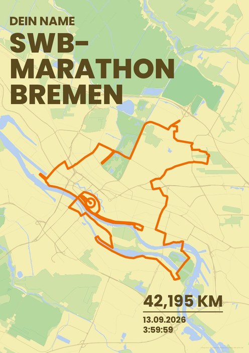 swb-Marathon Bremen im Design Bestzeit Morgenlauf