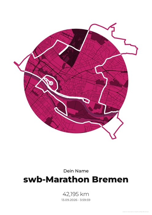 swb-Marathon Bremen im Design Medaille Zielparty