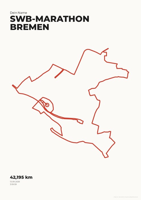 swb-Marathon Bremen im Design Ruhepuls Kreide