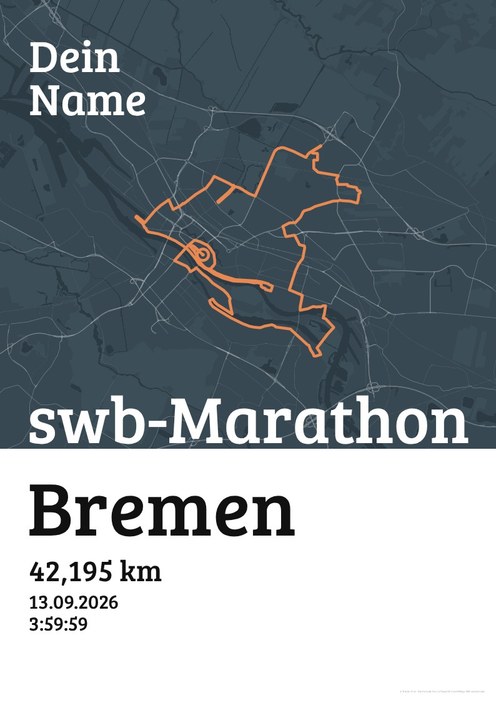 swb-Marathon Bremen im Design Urkunde Herbstlauf