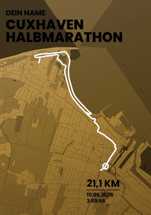 Cuxhaven Halbmarathon im Design Bestzeit Siegerehrung