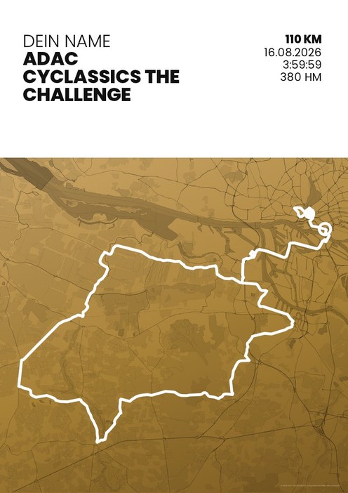 ADAC Cyclassics The Challenge im Design Zielband Treppchen