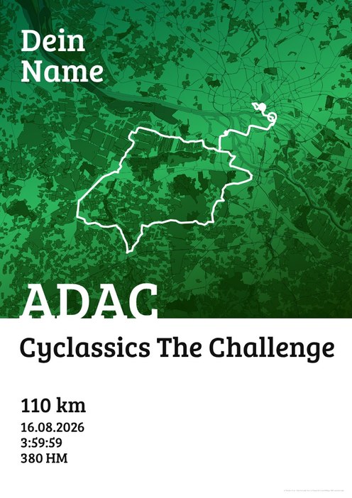 ADAC Cyclassics The Challenge im Design Urkunde Waldlauf