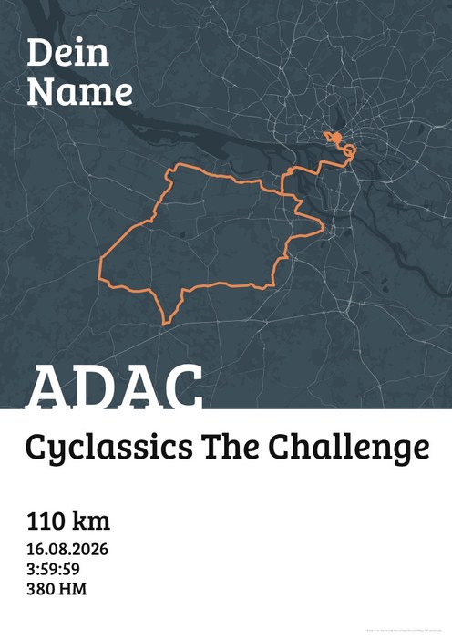 ADAC Cyclassics The Challenge im Design Urkunde Herbstlauf