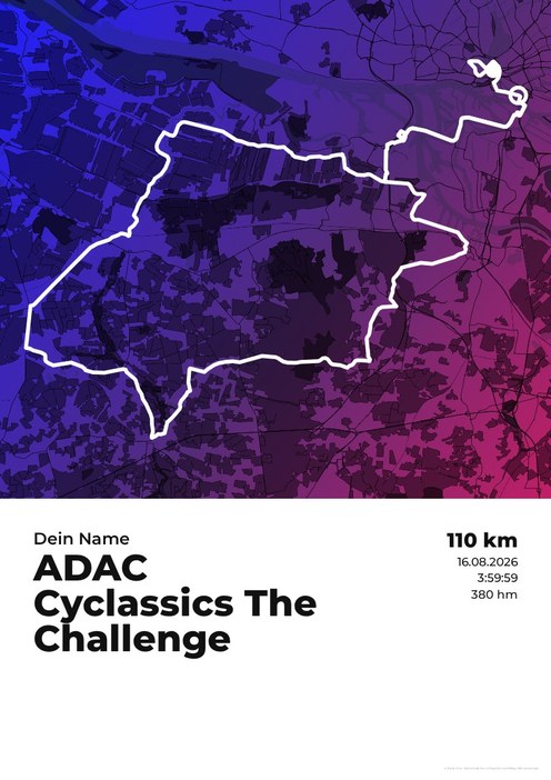 ADAC Cyclassics The Challenge im Design Zwischenzeit Zielparty